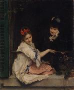 Women at a Window (nn02)   Raimundo de Madrazo y  Garreta